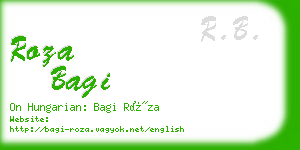 roza bagi business card